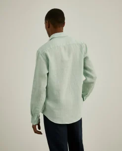 Camisa slim fit em linho garment dye|LION OF PORCHES Online