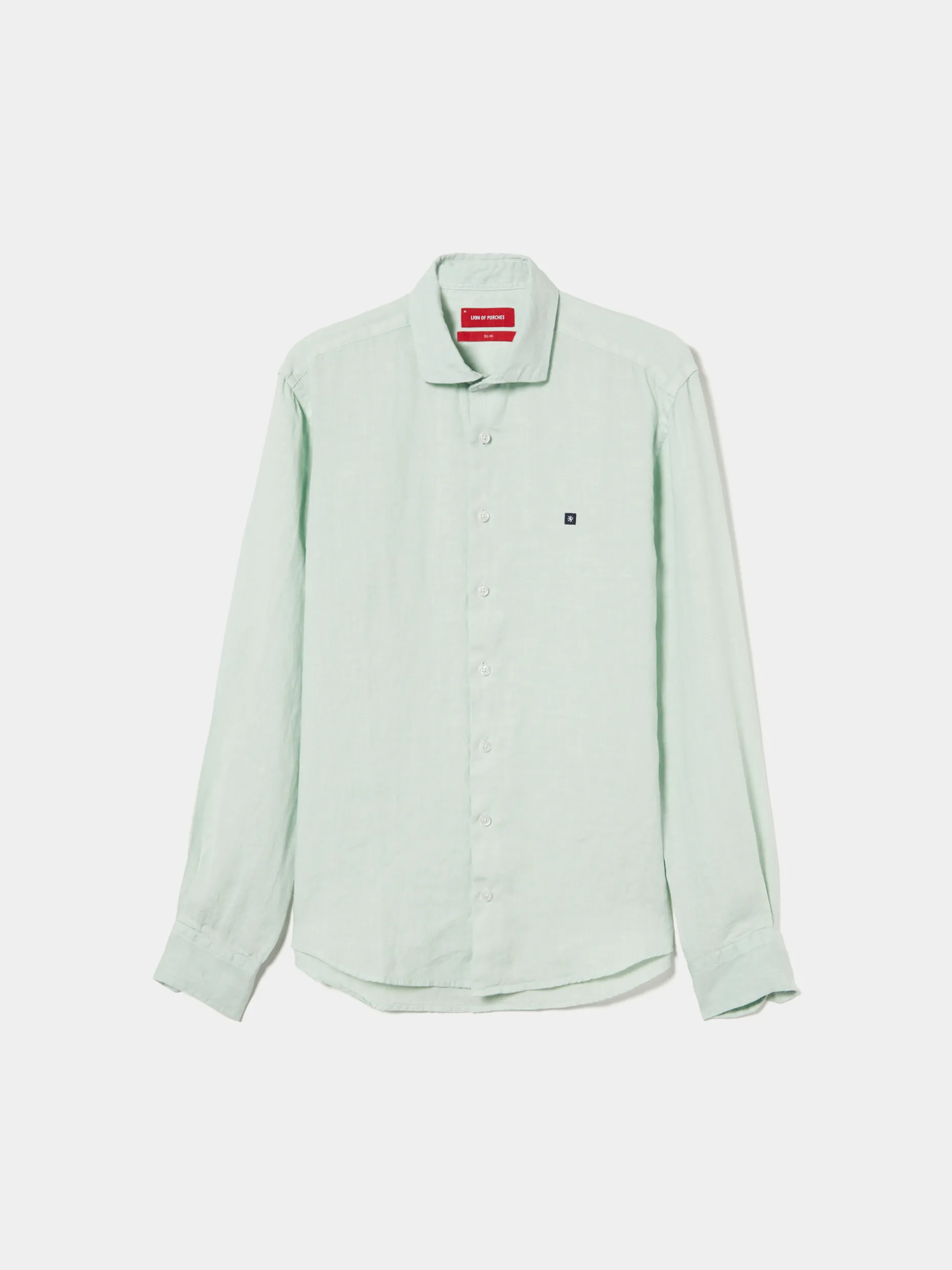 Camisa slim fit em linho garment dye|LION OF PORCHES Online