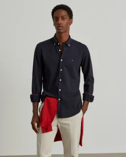 Camisa slim fit em malha piquê com padrão|LION OF PORCHES Clearance