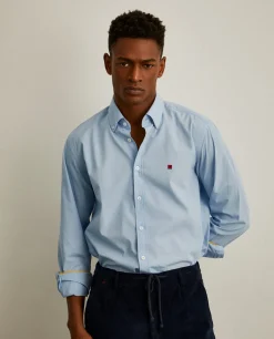 Camisa slim fit em popelina|LION OF PORCHES Store