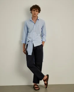 Camisa slim fit em popelina|LION OF PORCHES Flash Sale