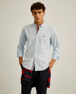 Camisa slim fit em sarja|LION OF PORCHES Discount