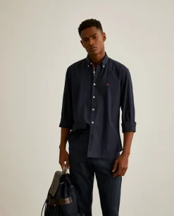 Camisa slim fit em sarja|LION OF PORCHES Hot