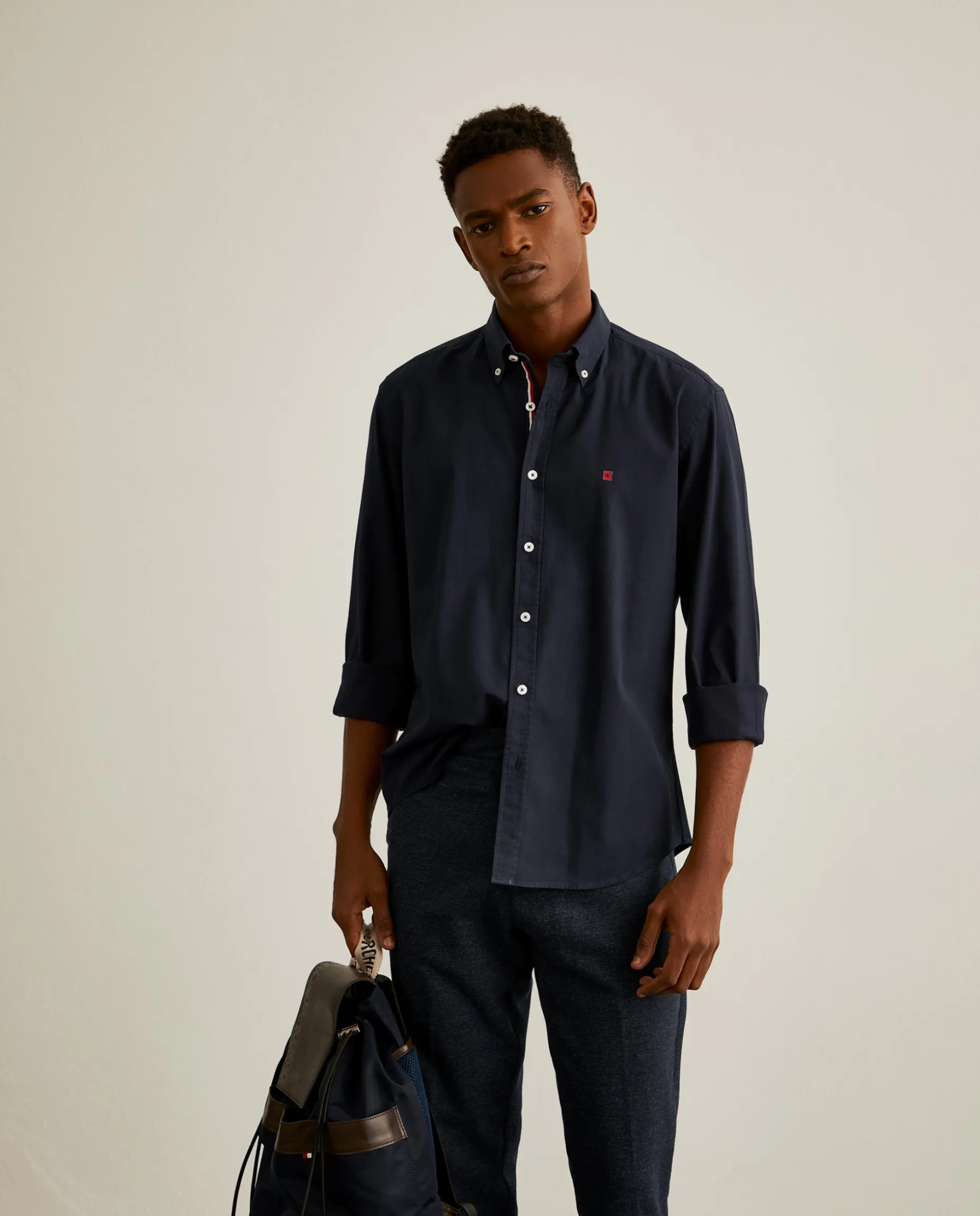 Camisa slim fit em sarja|LION OF PORCHES Hot