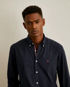 Camisa slim fit em sarja|LION OF PORCHES Hot