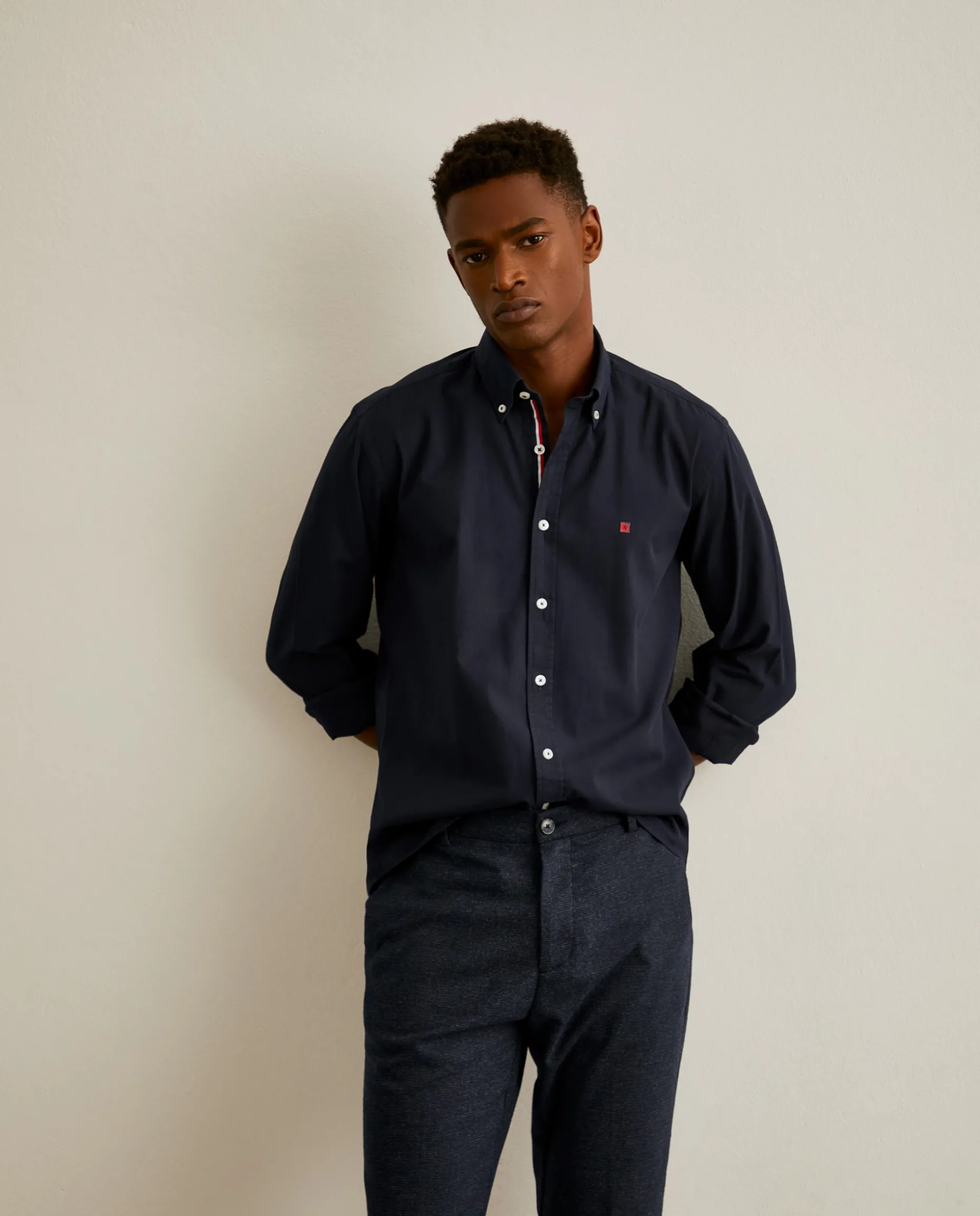 Camisa slim fit em sarja|LION OF PORCHES Hot