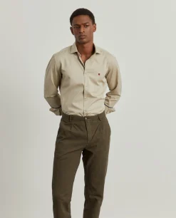 Camisa slim fit em sarjinha|LION OF PORCHES Fashion