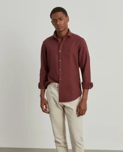 Camisa slim fit garment dye|LION OF PORCHES Online