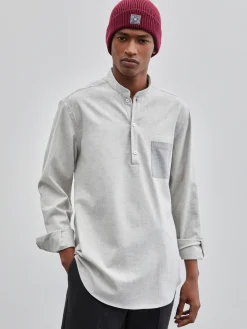 Camisa slim fit gola mao|LION OF PORCHES Best Sale
