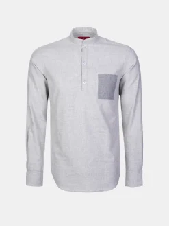 Camisa slim fit gola mao|LION OF PORCHES Best Sale