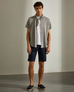 Camisa slim fit mang curta|LION OF PORCHES Hot