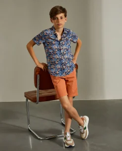 Camisa slim fit manga curta|LION OF PORCHES Clearance