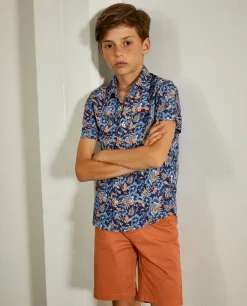 Camisa slim fit manga curta|LION OF PORCHES Clearance