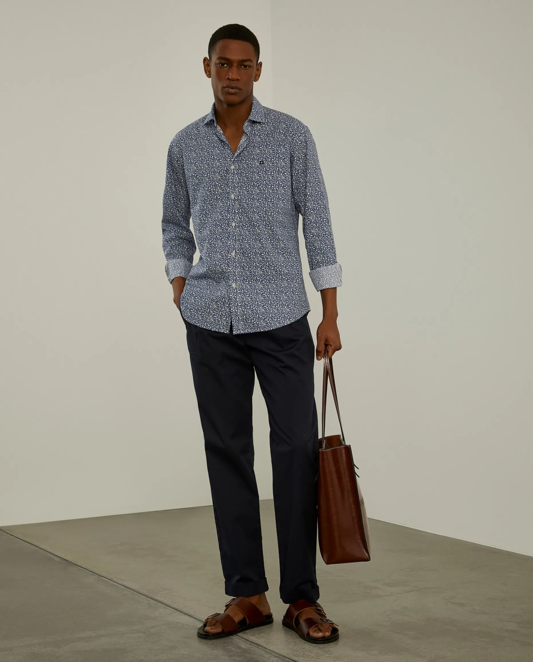 Camisa slim fit padrão floral|LION OF PORCHES Sale