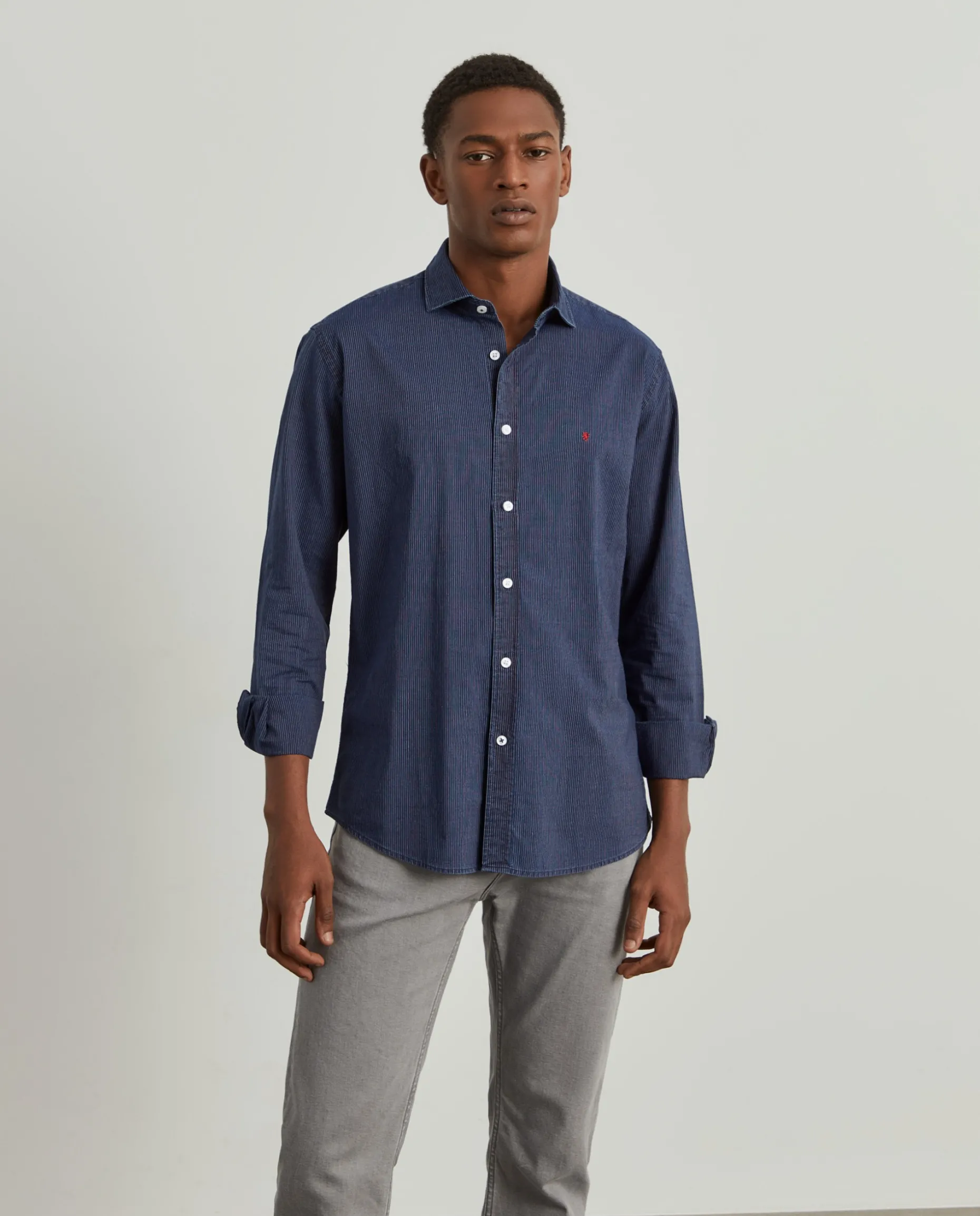 Camisa slim fit às riscas|LION OF PORCHES Flash Sale