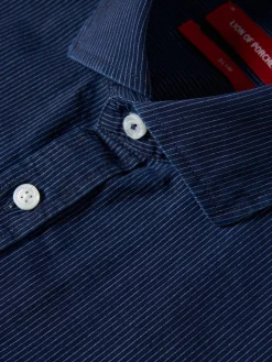 Camisa slim fit às riscas|LION OF PORCHES Flash Sale