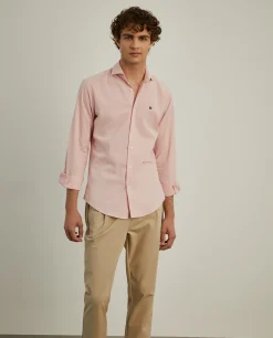 Camisa slim fit seersucker|LION OF PORCHES Best Sale