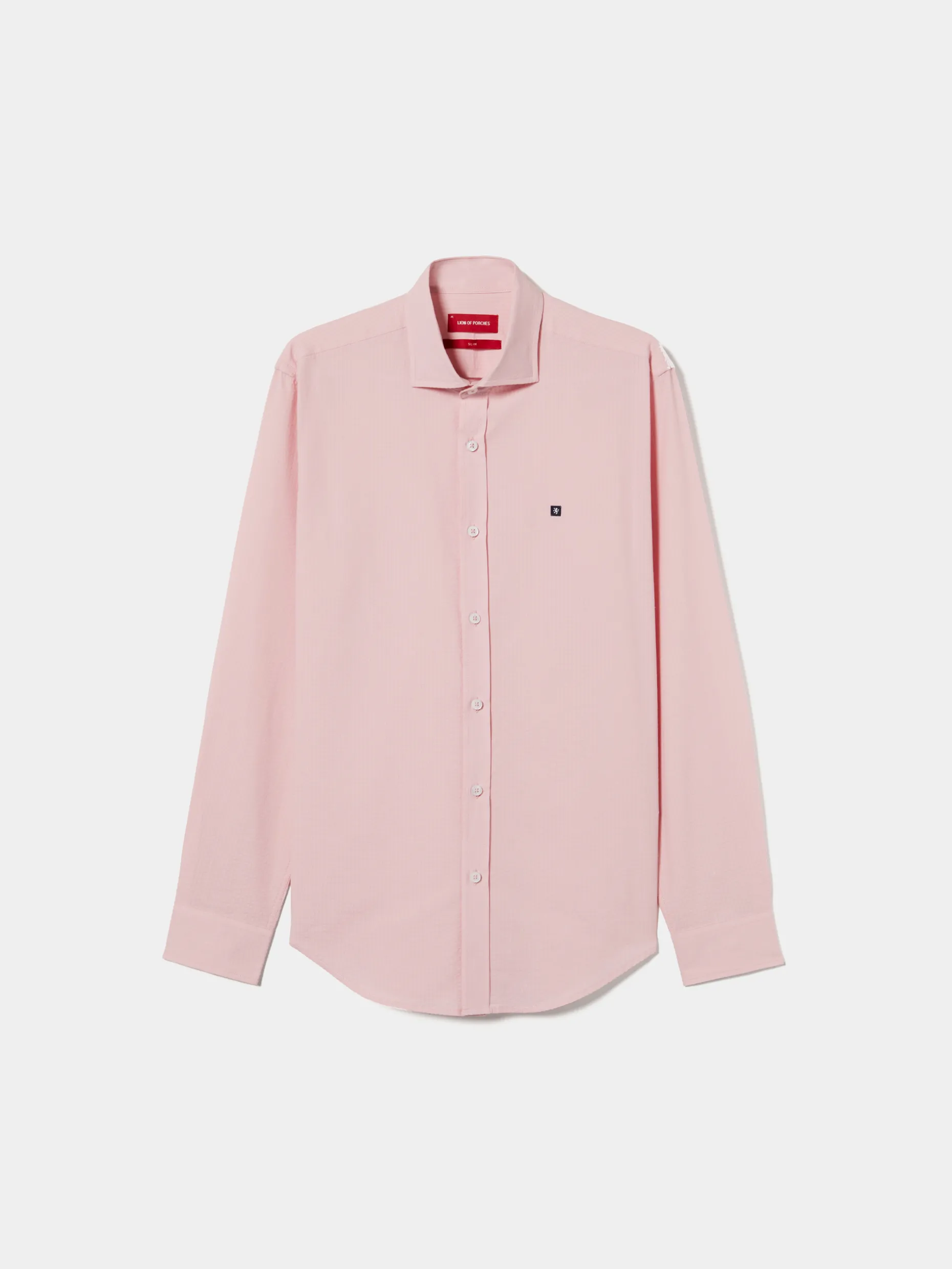 Camisa slim fit seersucker|LION OF PORCHES Best Sale
