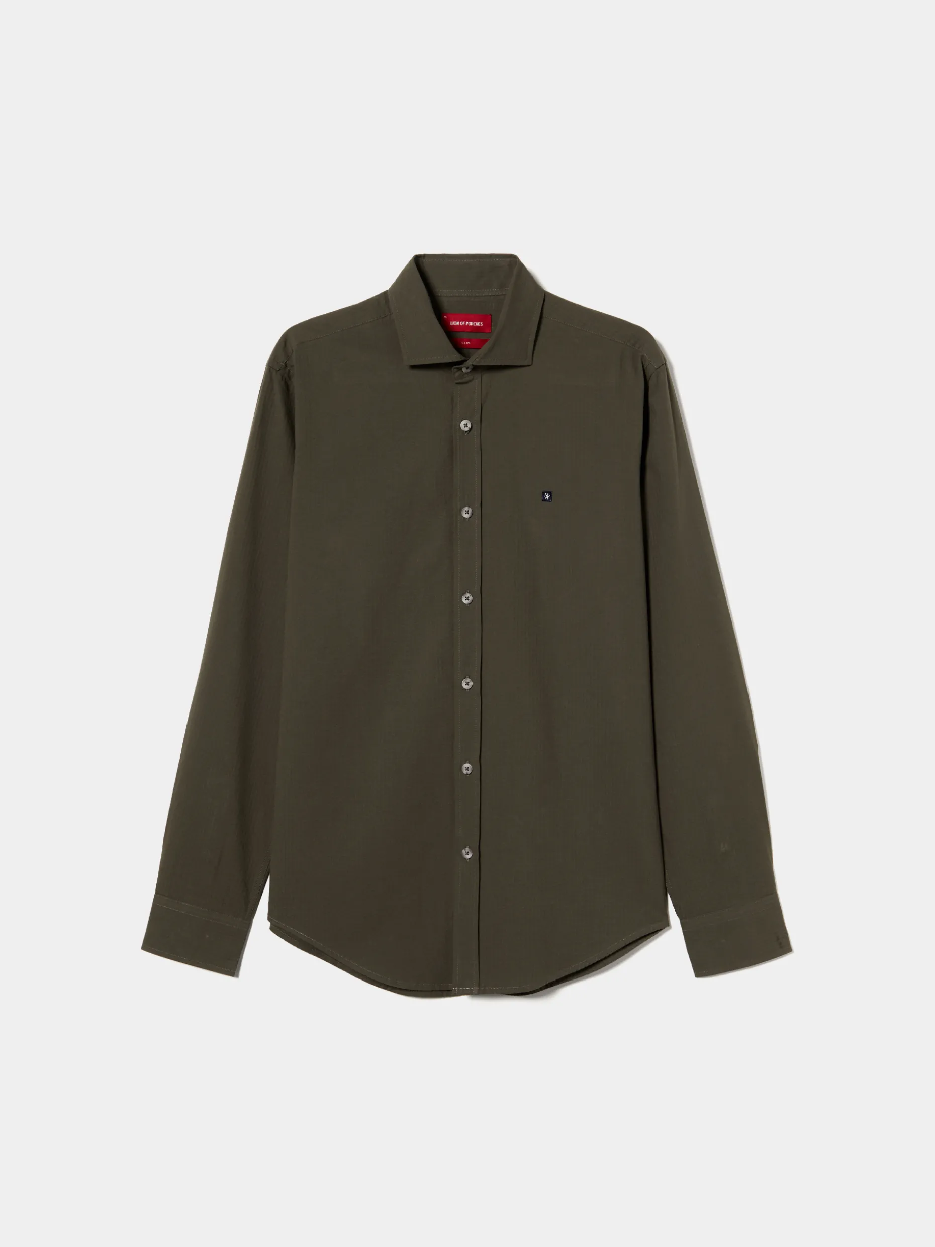 Camisa slim fit seersucker|LION OF PORCHES Fashion