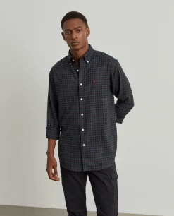 Camisa xadrez regular fit|LION OF PORCHES Sale