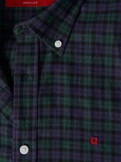 Camisa xadrez regular fit|LION OF PORCHES Sale