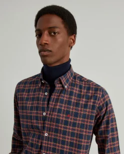 Camisa xadrez regular fit|LION OF PORCHES Sale