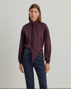 Camisola bordeaux com manga abalonada|LION OF PORCHES Hot