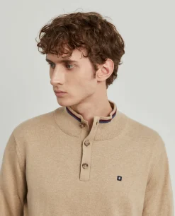 Camisola com botões algodão e caxemira|LION OF PORCHES Shop