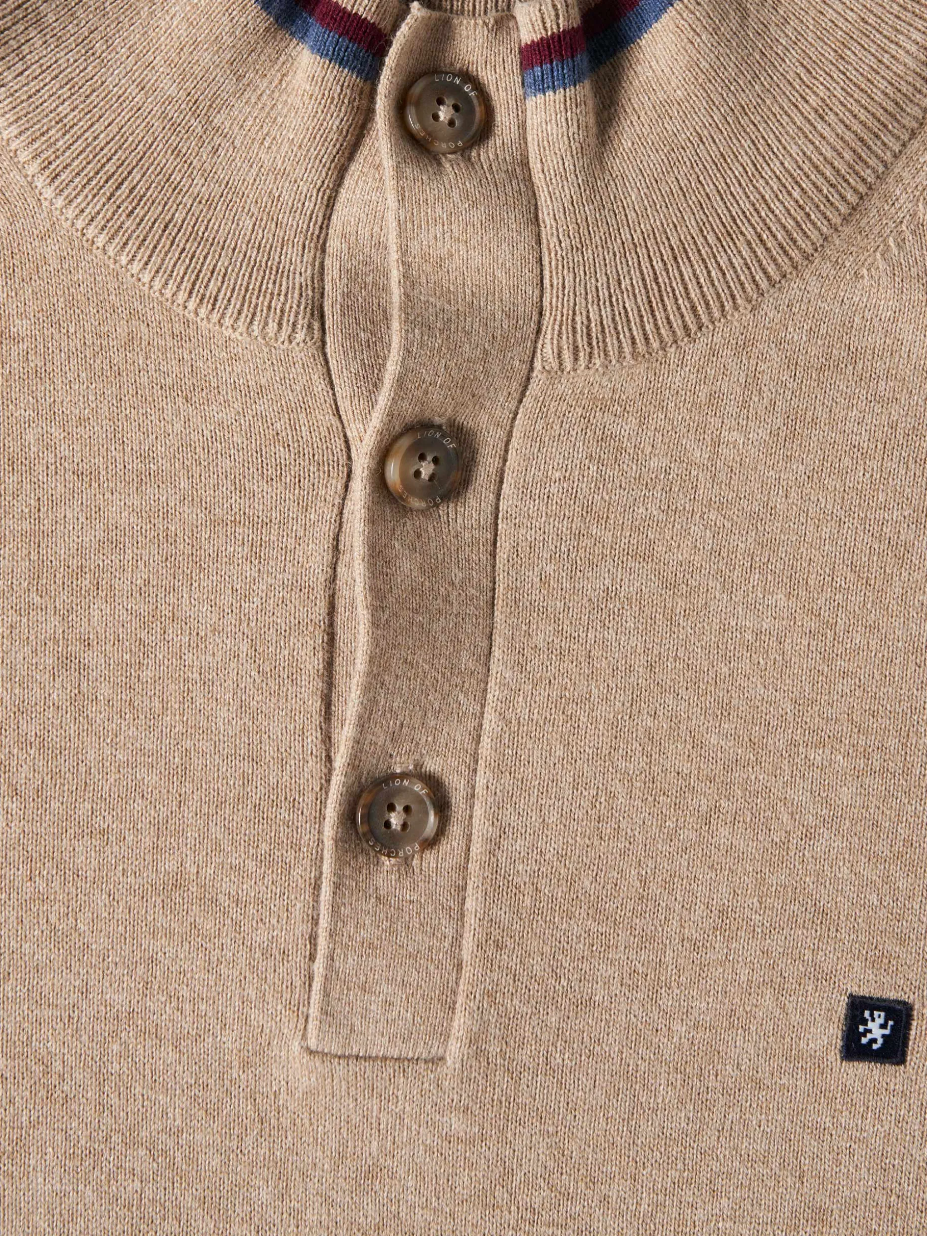Camisola com botões algodão e caxemira|LION OF PORCHES Shop