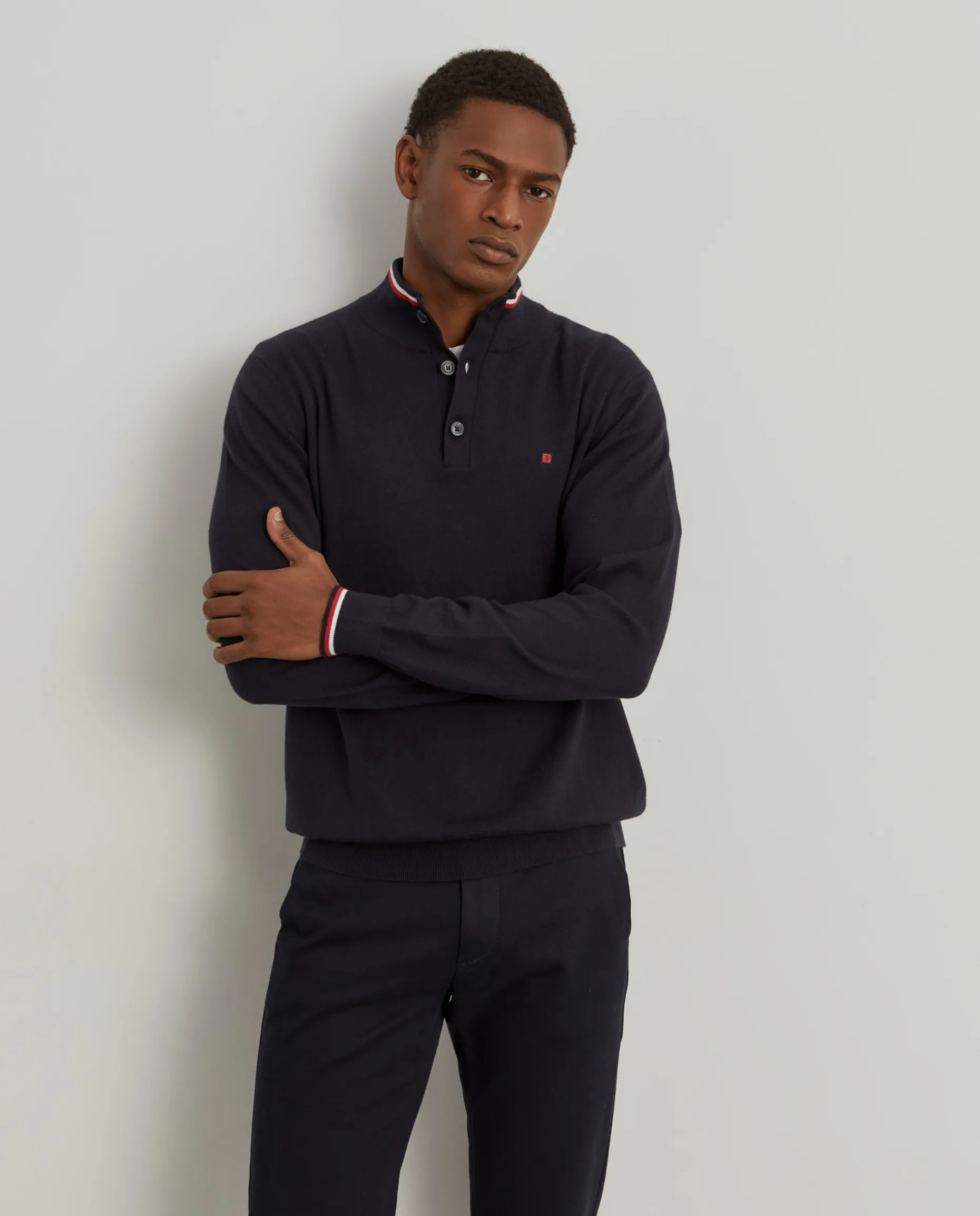 Camisola com botões algodão e caxemira|LION OF PORCHES Shop