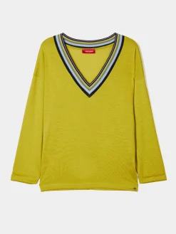 Camisola com decote em V|LION OF PORCHES Cheap