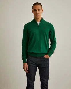 Camisola com fecho em algodão e caxemira|LION OF PORCHES Hot