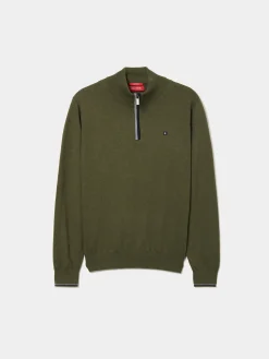 Camisola com fecho em algodão e caxemira|LION OF PORCHES Clearance