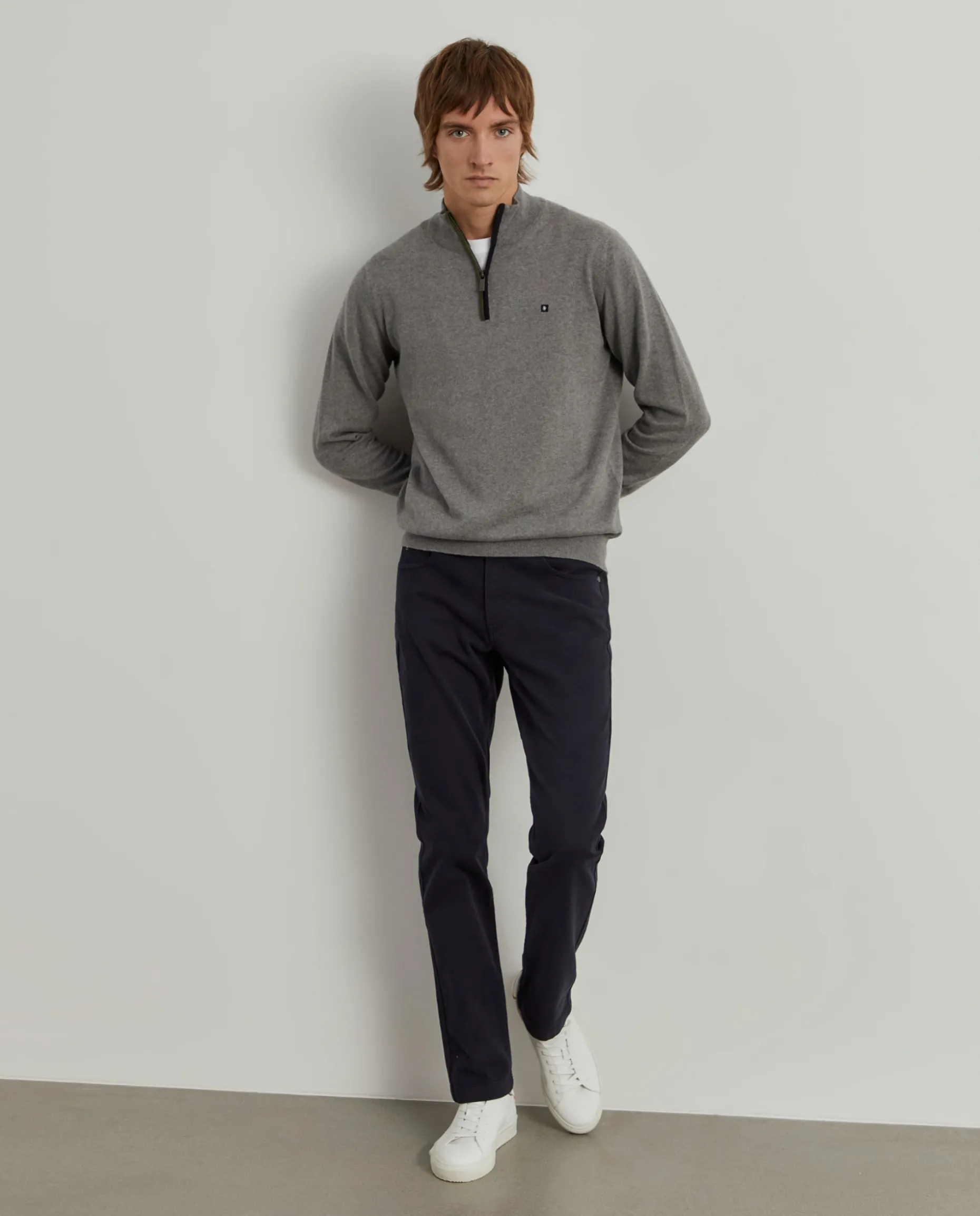 Camisola com fecho em algodão e caxemira|LION OF PORCHES Clearance
