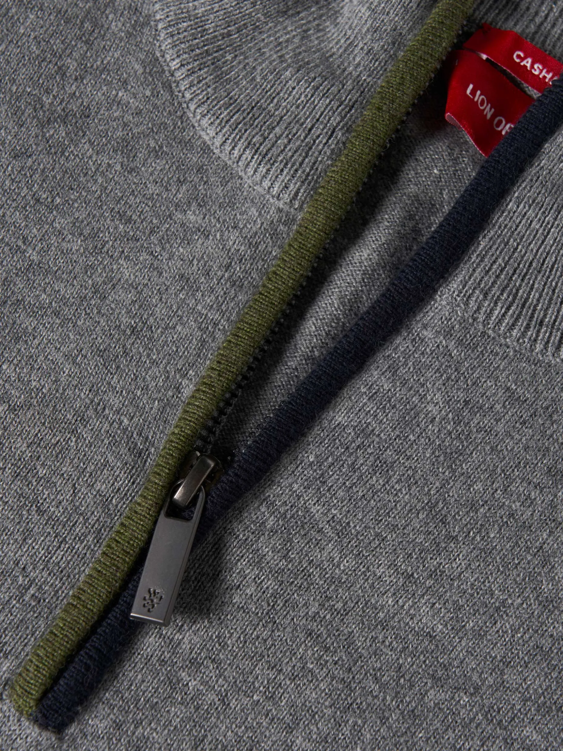 Camisola com fecho em algodão e caxemira|LION OF PORCHES Clearance