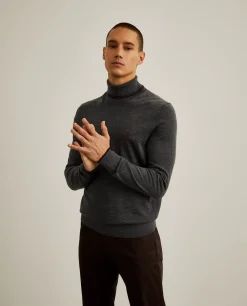 Camisola de gola alta de lã merino|LION OF PORCHES Best Sale