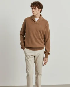 Camisola de lã gola em trespasse|LION OF PORCHES Outlet