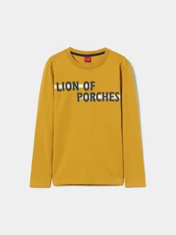 Camisola de malha com branding no peito|LION OF PORCHES Store