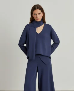 Camisola de malha com cachecol|LION OF PORCHES New