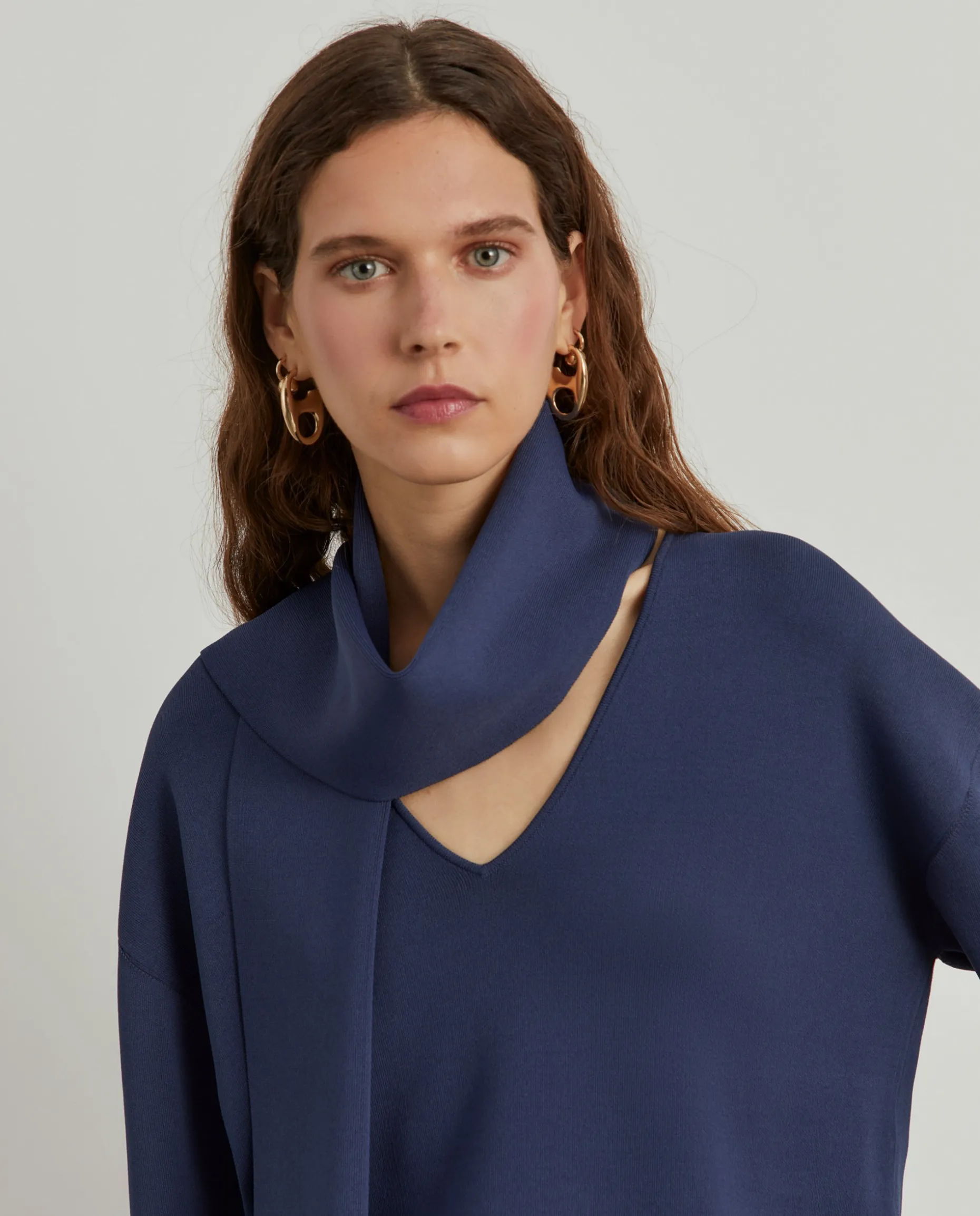 Camisola de malha com cachecol|LION OF PORCHES New