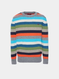 Camisola de malha às riscas|LION OF PORCHES Clearance