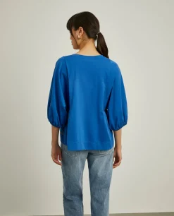 Camisola decote em V com manga abalonada|LION OF PORCHES New