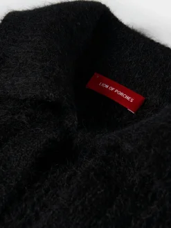 Camisola decote em V com lã mohair|LION OF PORCHES Store