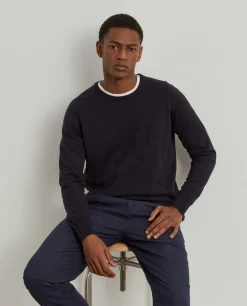 Camisola decote redondo em algodão e caxemira|LION OF PORCHES Best Sale