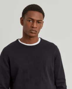 Camisola decote redondo em algodão e caxemira|LION OF PORCHES Best Sale