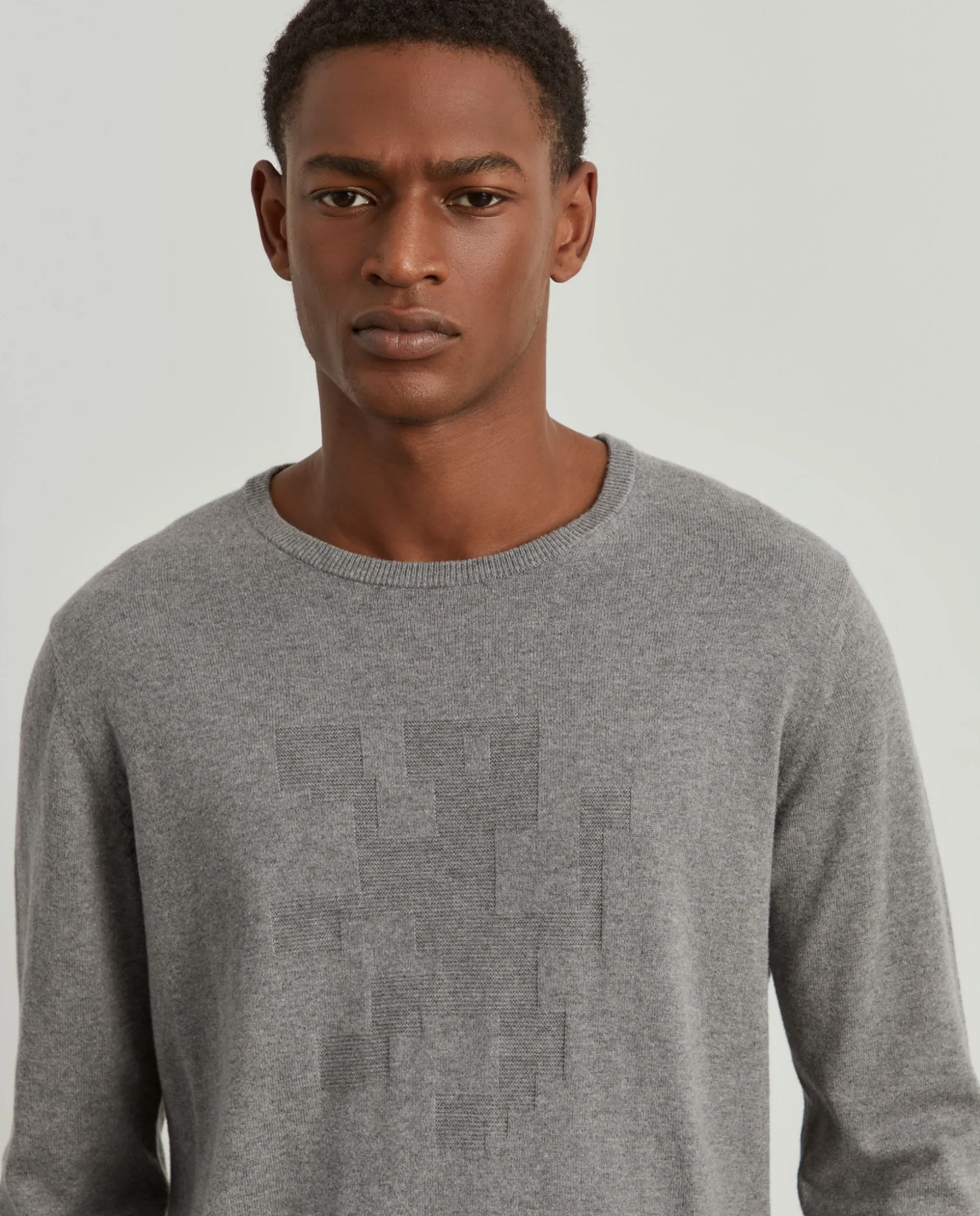 Camisola decote redondo em algodão e caxemira|LION OF PORCHES Flash Sale