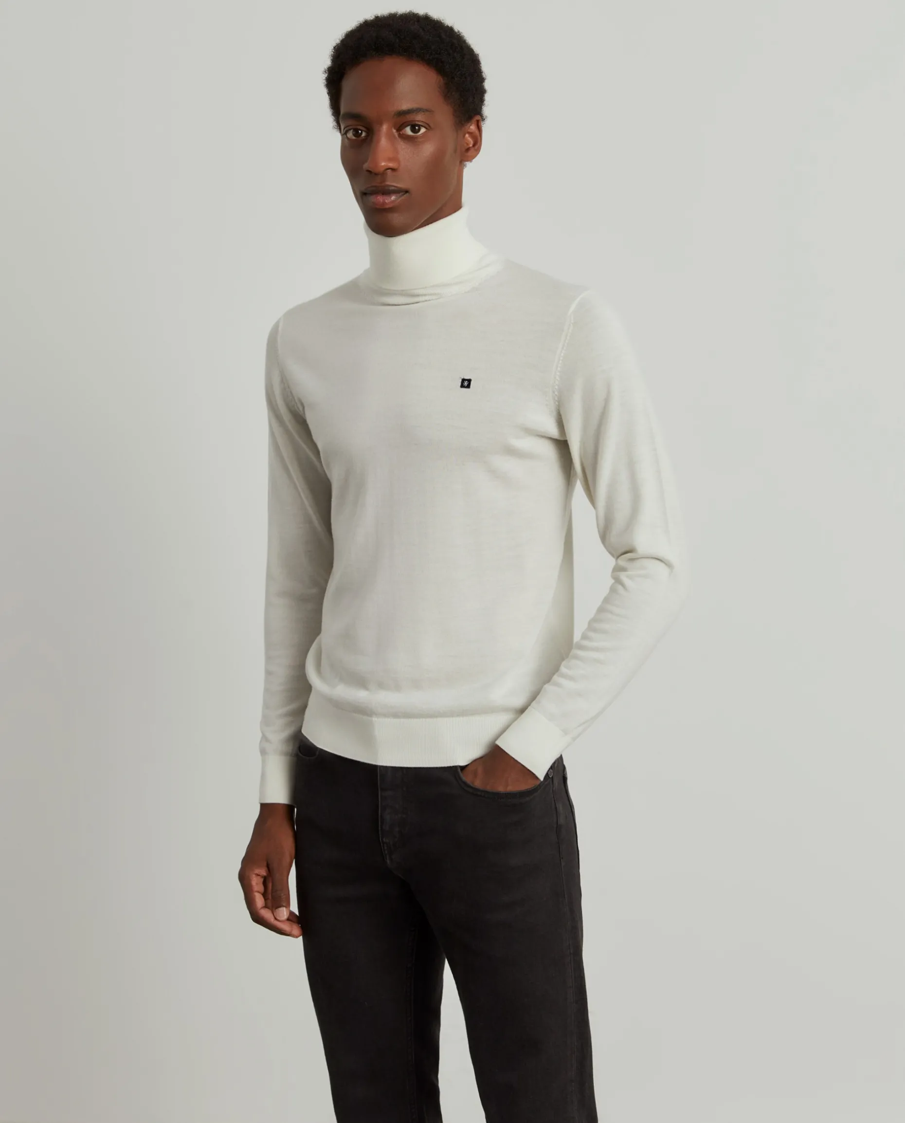 Camisola gola alta 100% lã merino|LION OF PORCHES Discount