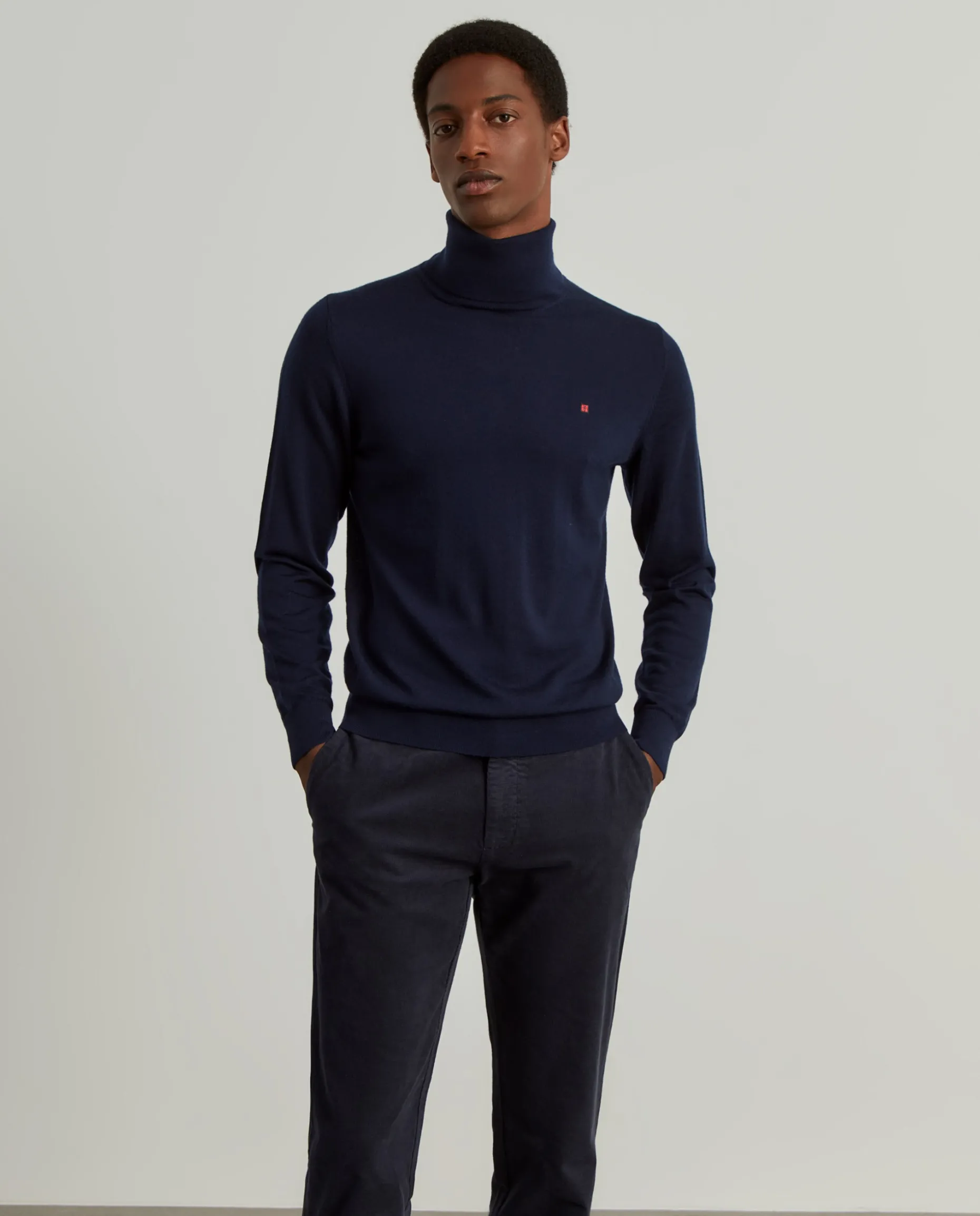 Camisola gola alta 100% lã merino|LION OF PORCHES Outlet