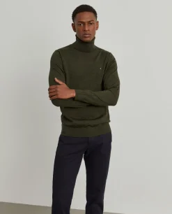 Camisola gola alta 100% lã merino|LION OF PORCHES Fashion