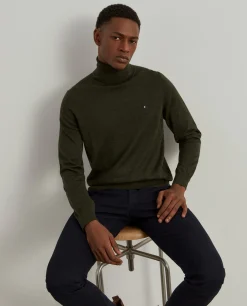 Camisola gola alta 100% lã merino|LION OF PORCHES Fashion